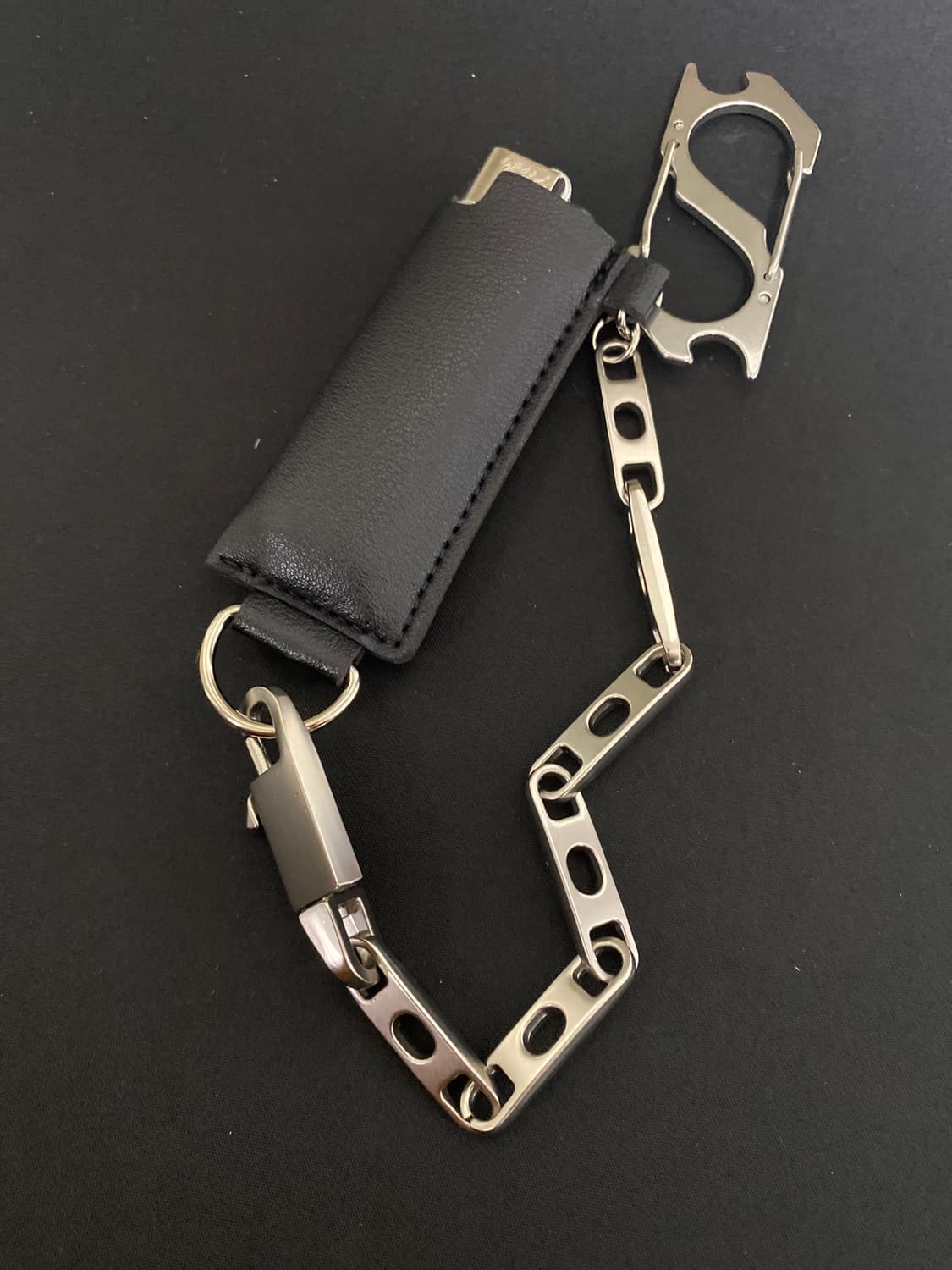 블랙 레더 케이스  키링 상품이미지1