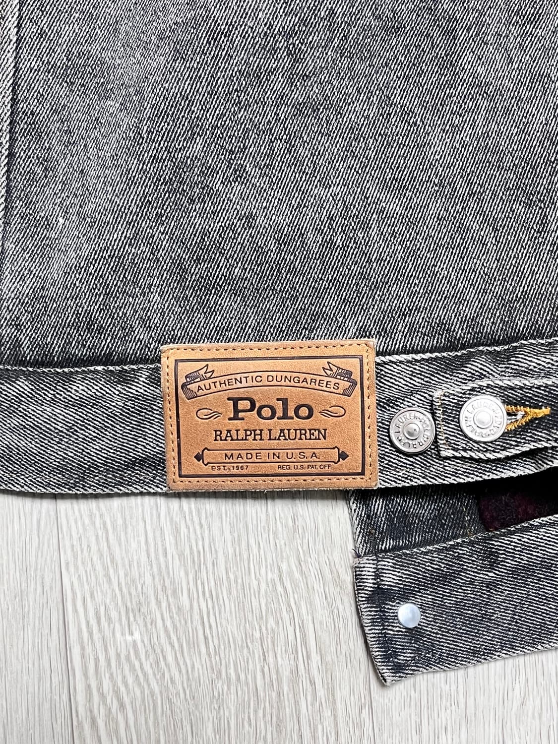 [M] 폴로 덩가리 데님 자켓 칸예 자켓 흑청 상품이미지4