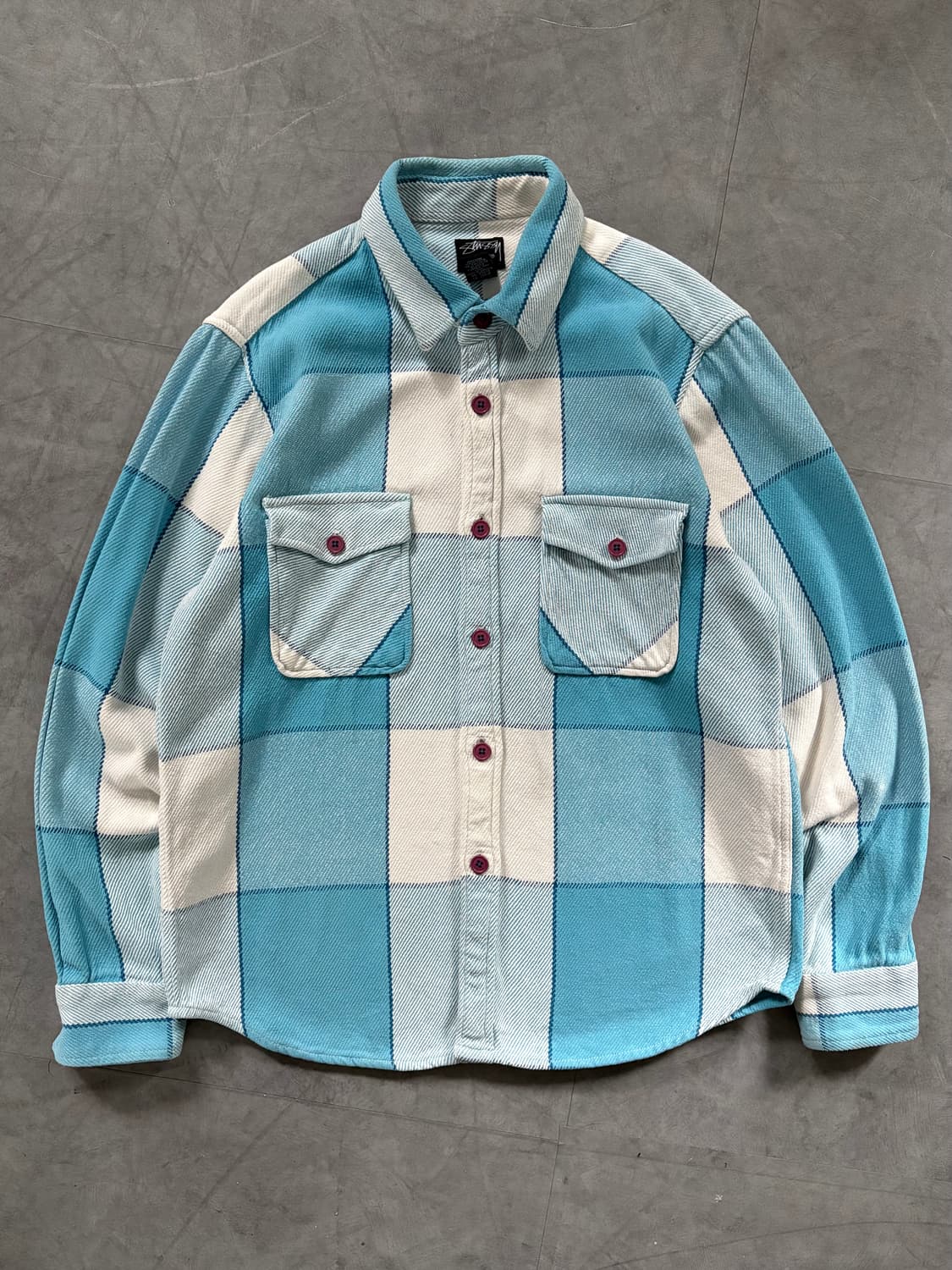 Stussy 스투시 스카이블루 코튼 셔츠 상품이미지1