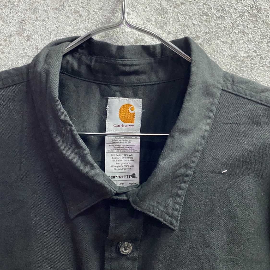 칼하트 투포켓 블랙 반팔 셔츠 B4419 상품이미지3