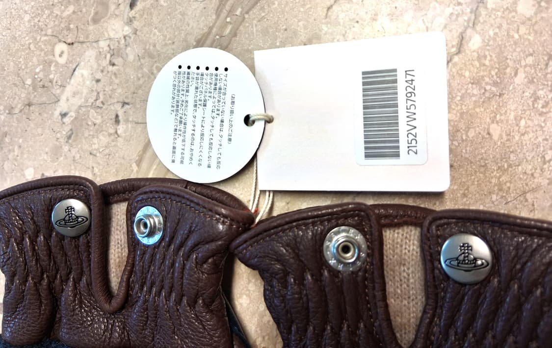 비비안웨스트우드 남성용 가죽 콤비 장갑 24cm (새상품) 상품이미지10