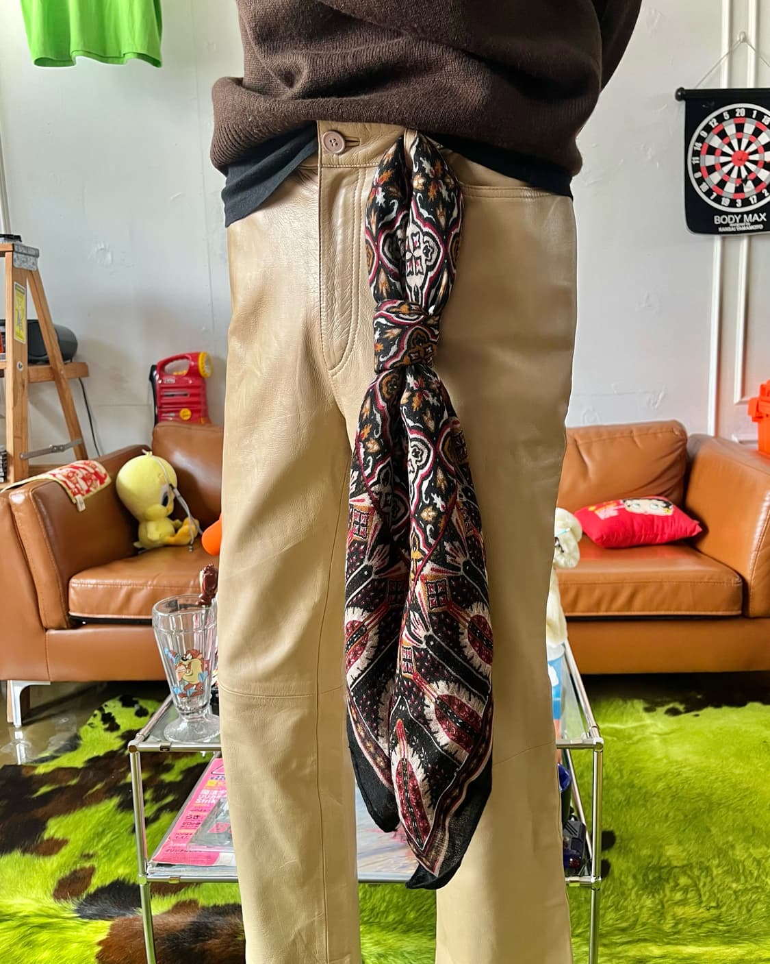 Jpn Vintage Native Pattern Wool Scarf 상품이미지3