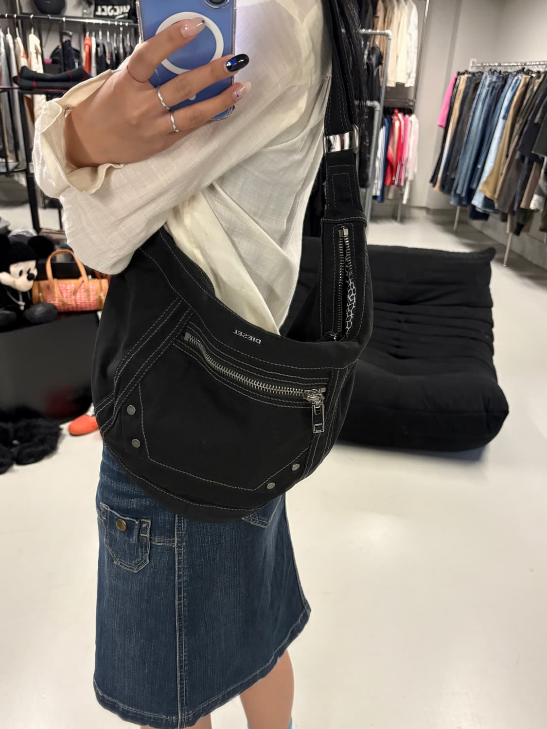 DIESEL cotton stitch shoulder bag 상품이미지1