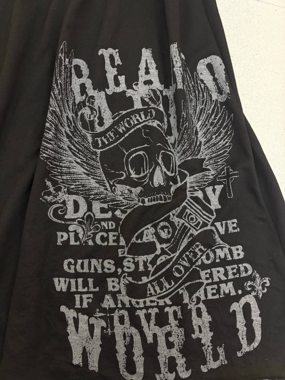 펑크 프린팅 트위스트 롱 스커트 상품이미지2