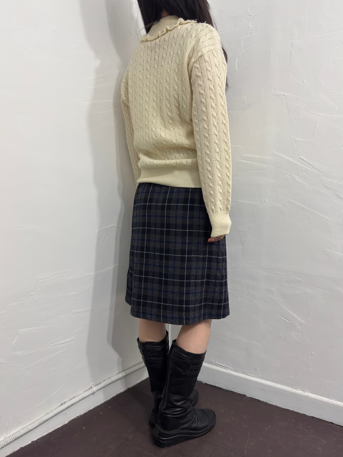 check buckle midi skirt 상품이미지5