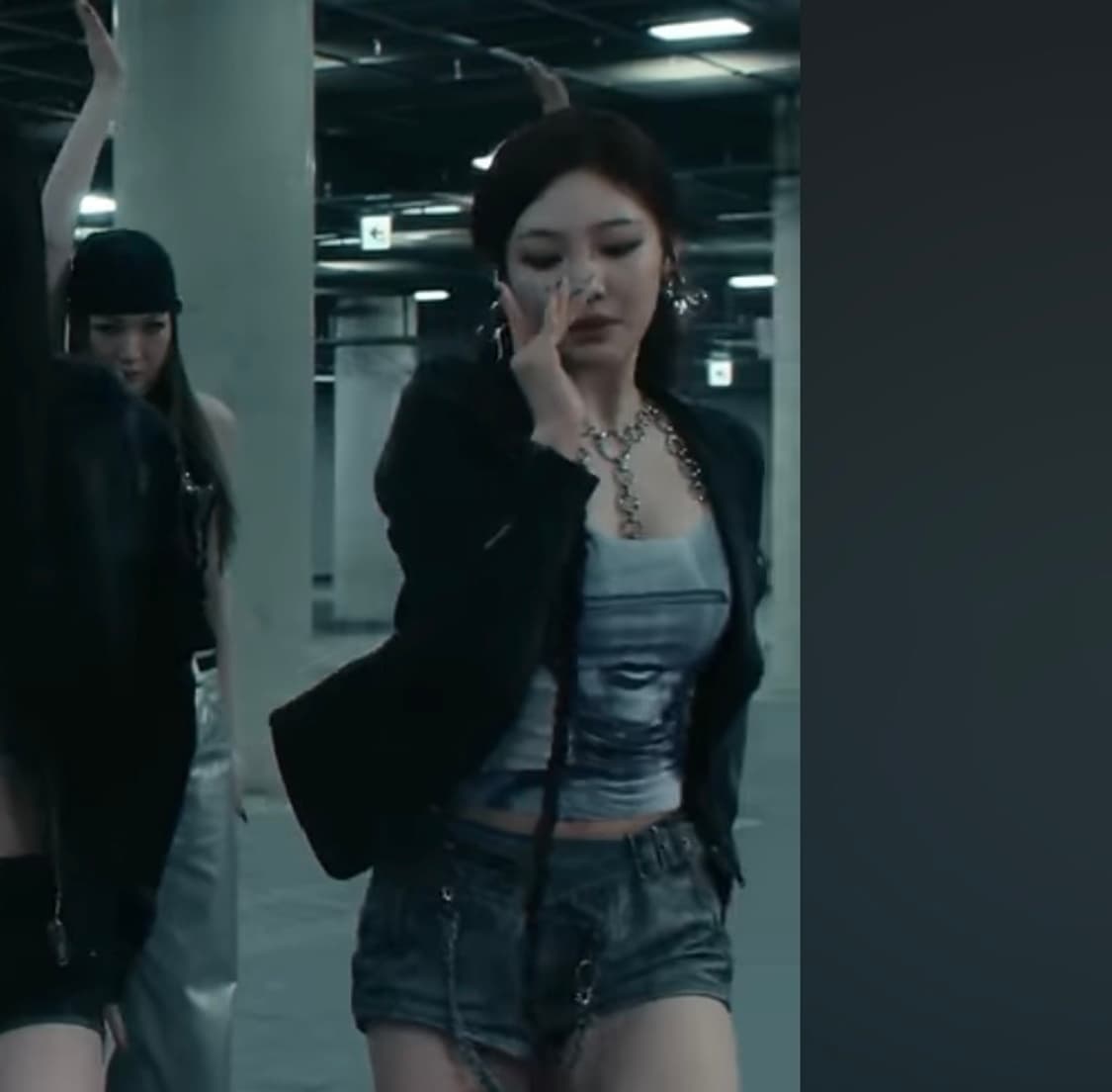 오호스 스판 데님 라이더 자켓 (에스파 닝닝 착 상품이미지6