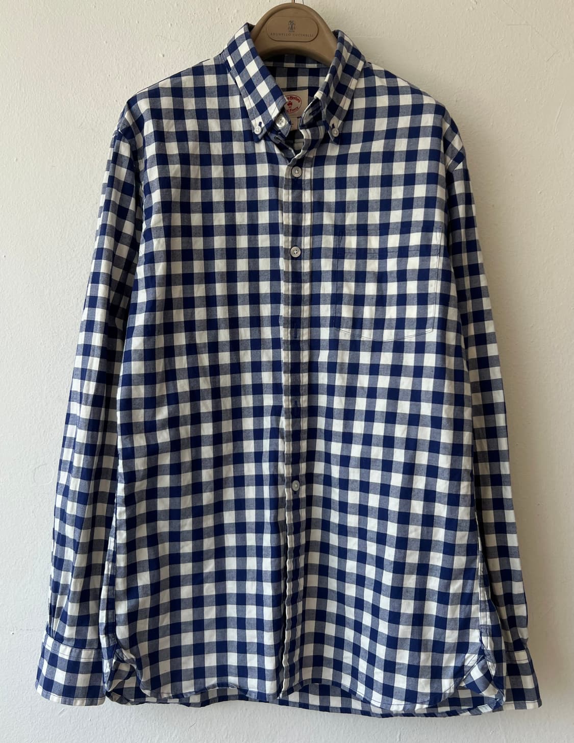 브룩스브라더스 네이비 체크 코튼긴팔셔츠
 상품이미지1