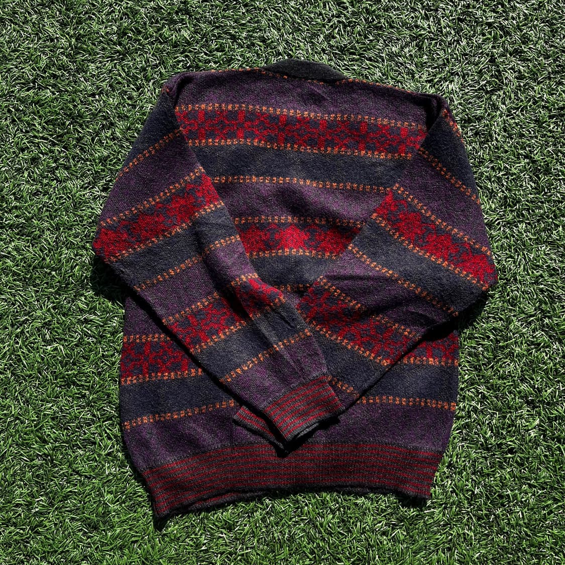 일본 빈티지 페어아일 울100% 카디건 (실측확인) 상품이미지4