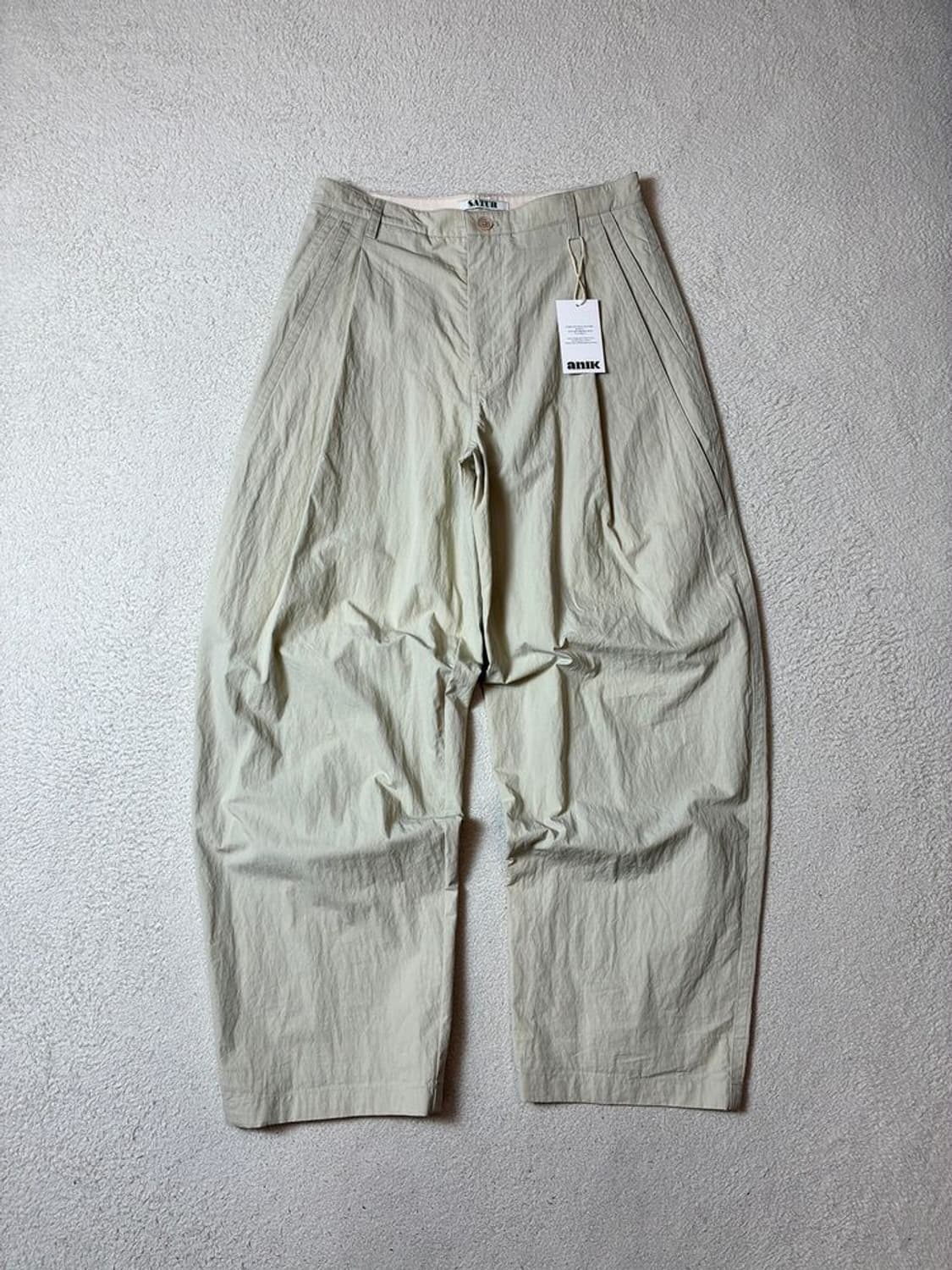 세터 원턱 퍼티그 나일론 와이드 팬츠 PN8014 상품이미지1