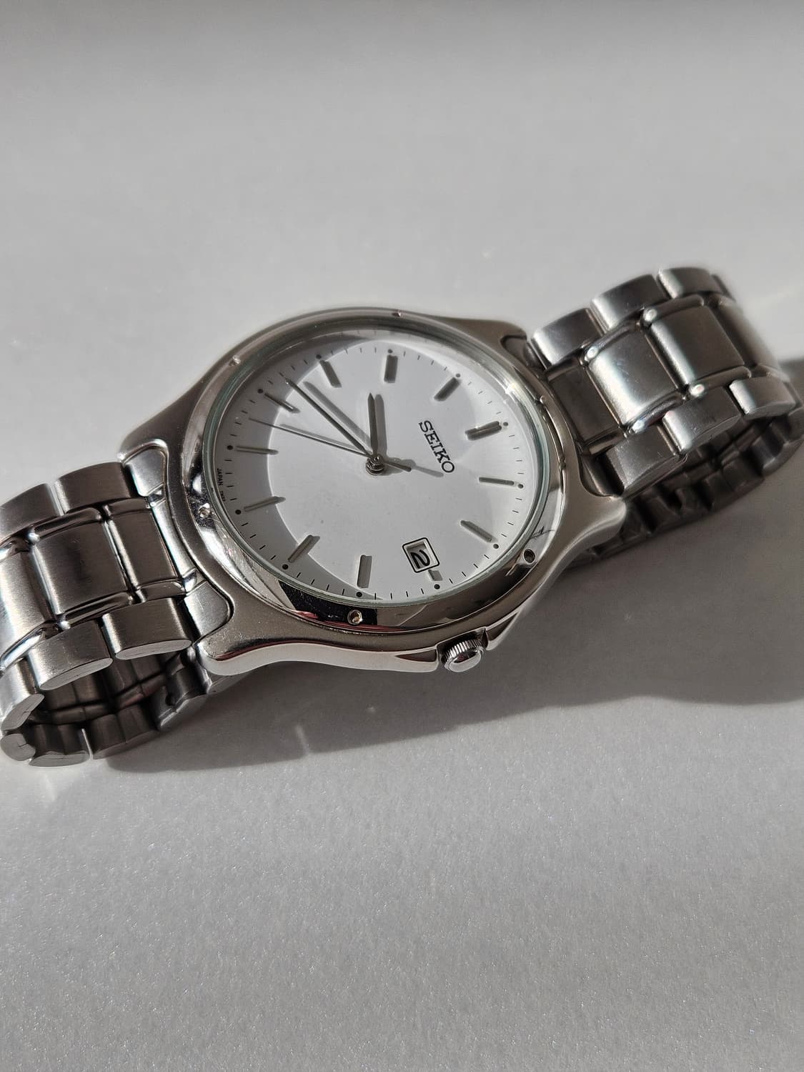 빈티지 세이코 쿼츠 실버&화이트 상품이미지4