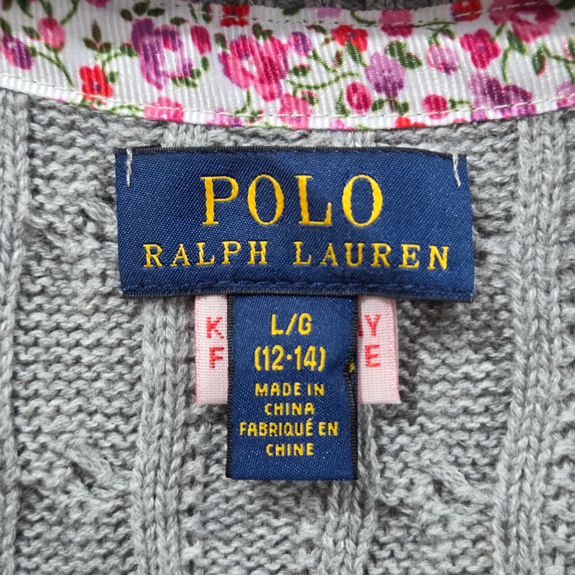 폴로랄프로렌 걸즈 케이블 니트 L/12/14  상품이미지3