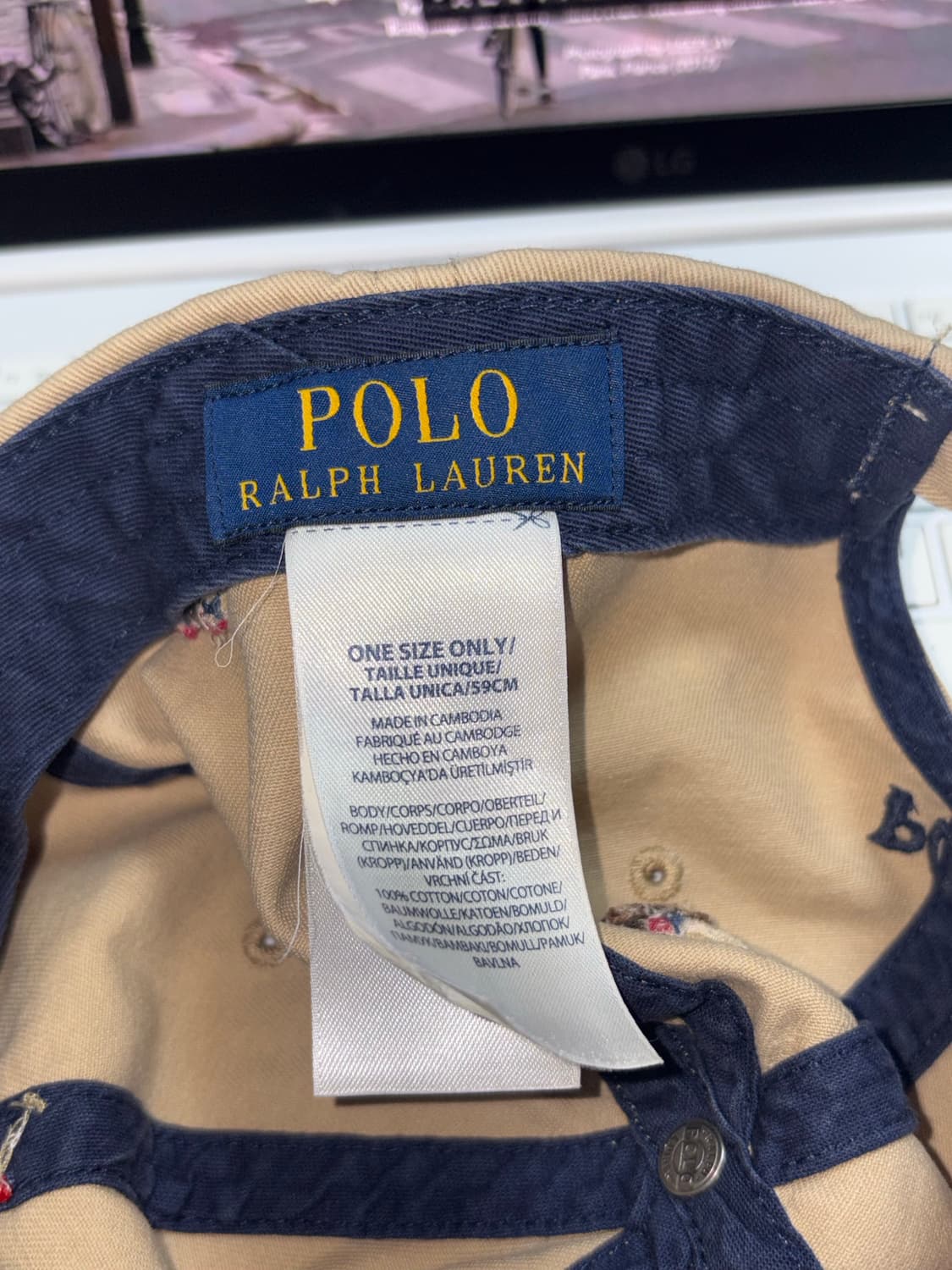 90’s 폴로 랄프로렌 베이지 볼캡 모자 올드스쿨 상품이미지6