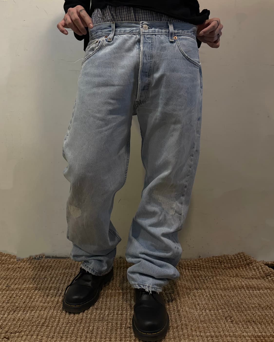 90s🇺🇸 LEVIS 501 U.S.A denim scratch je 상품이미지3