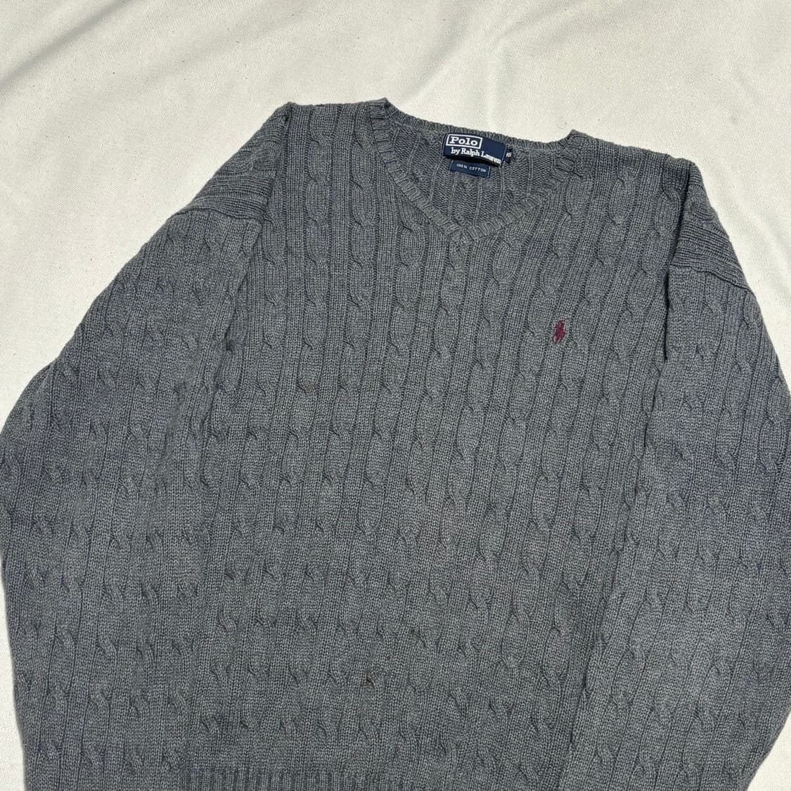 100 폴로랄프로렌 브이넥 케이블니트 상품이미지1
