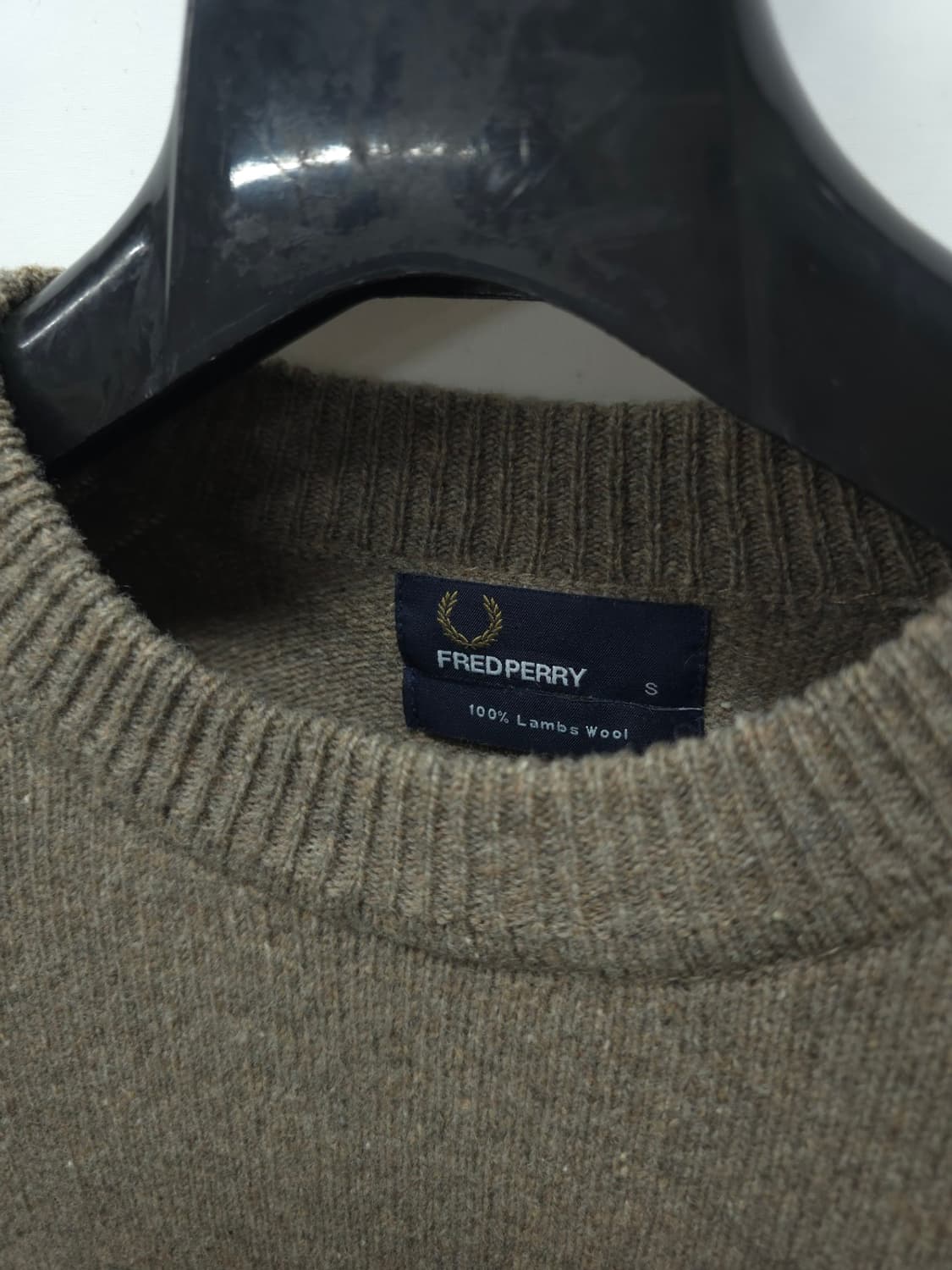 프레드페리 남성 100% 램스울 자수 패치 니트 (95) 상품이미지4