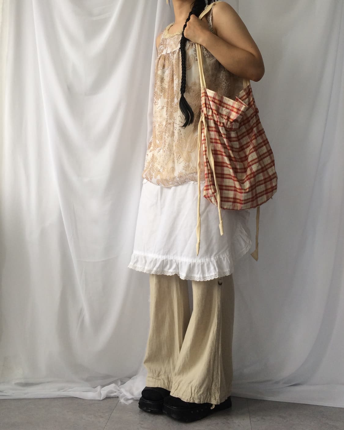 check pattern tote bag 상품이미지7
