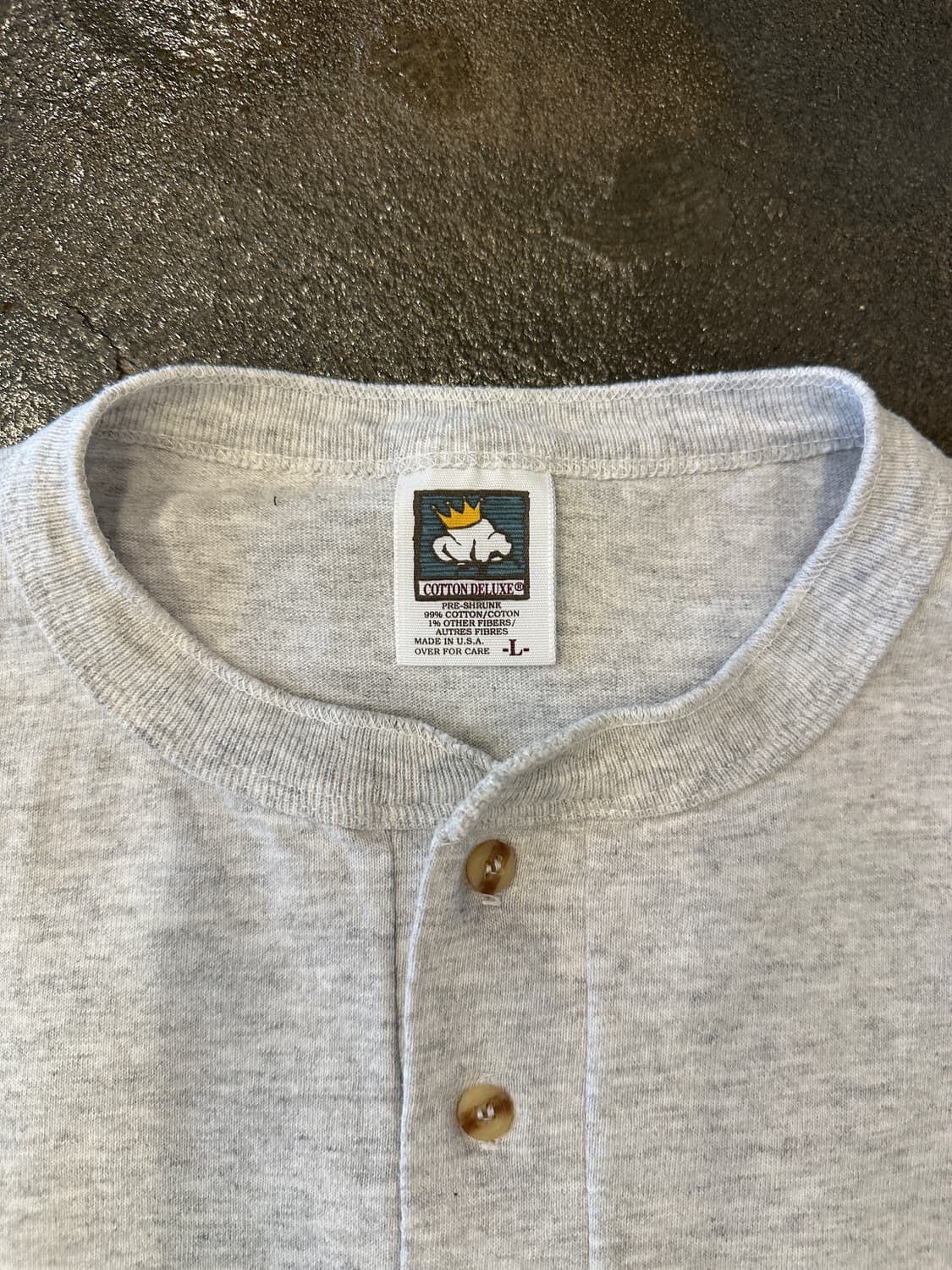 90s COTTON DELUXE USA 펩시 헨리넥 롱슬리브 L 상품이미지4