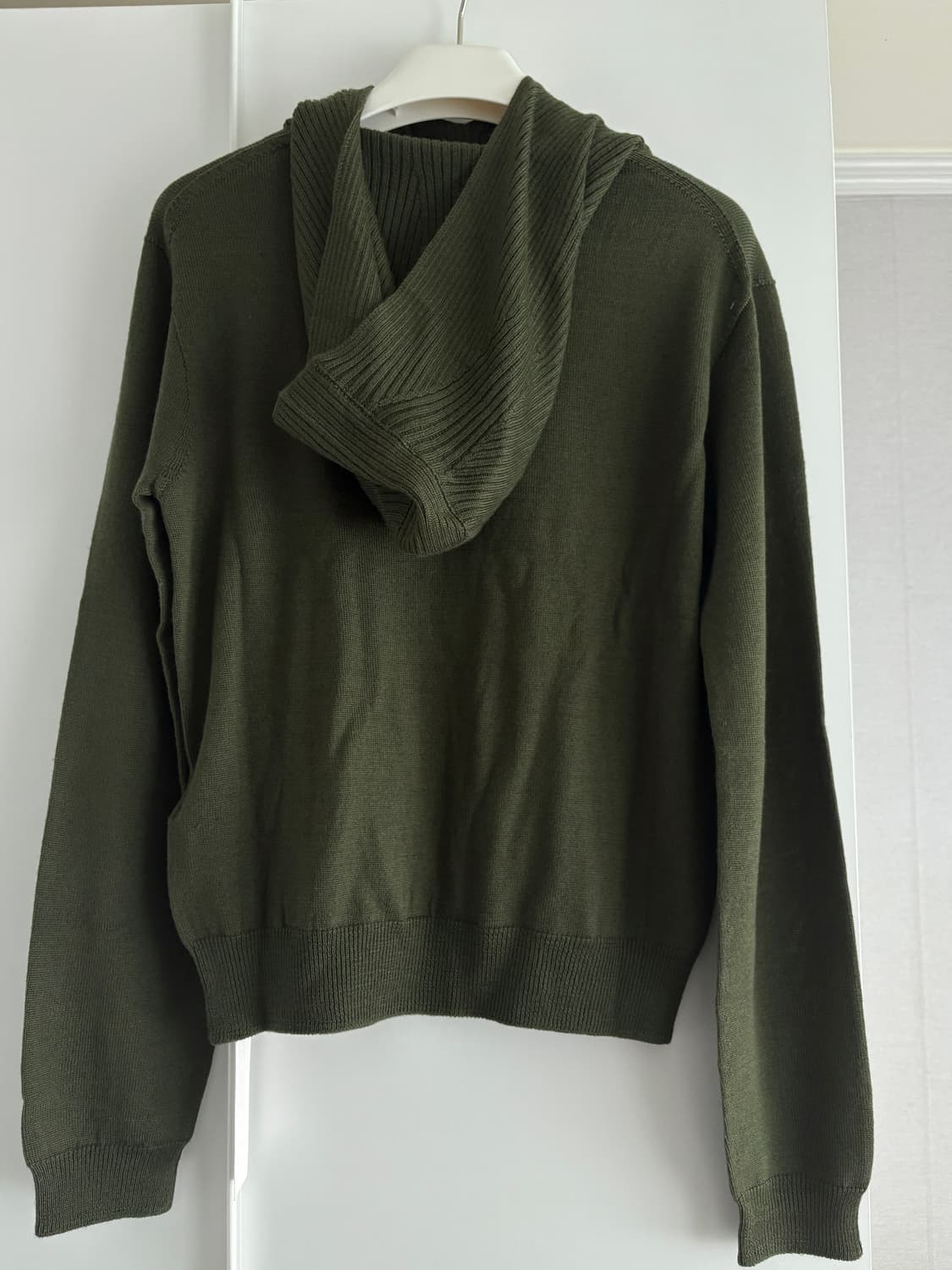코스모스 cosmoss Ribbed Hoodie Knit (OLIVE) 상품이미지2