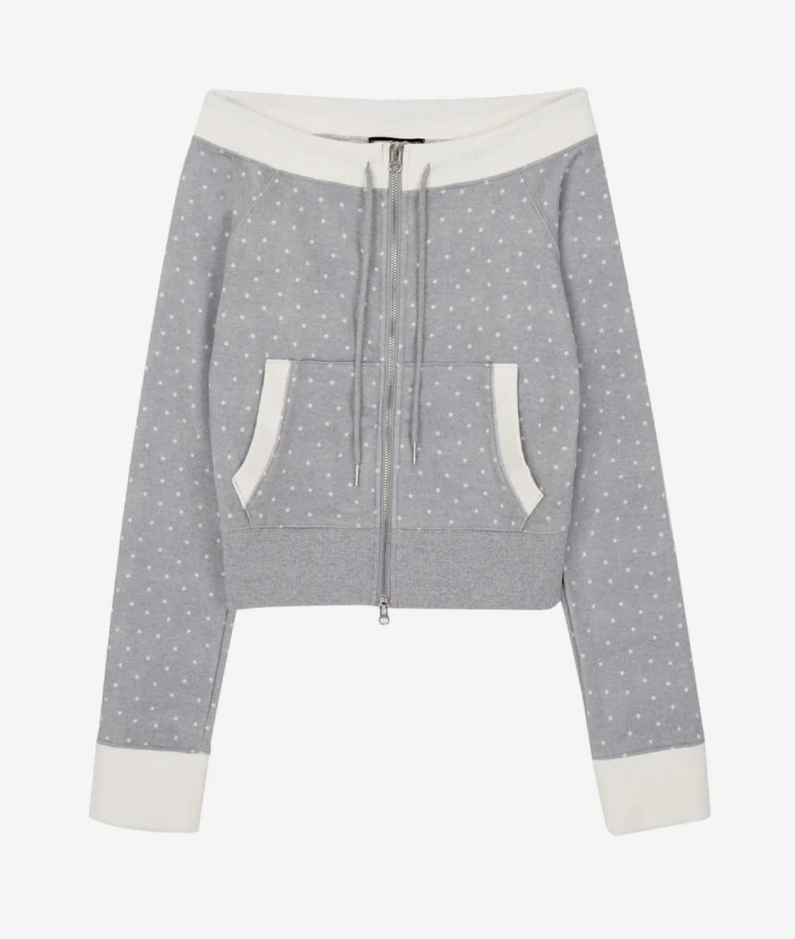 하이스쿨디스코 스타 그래픽 오프숄더 집업 상품이미지1