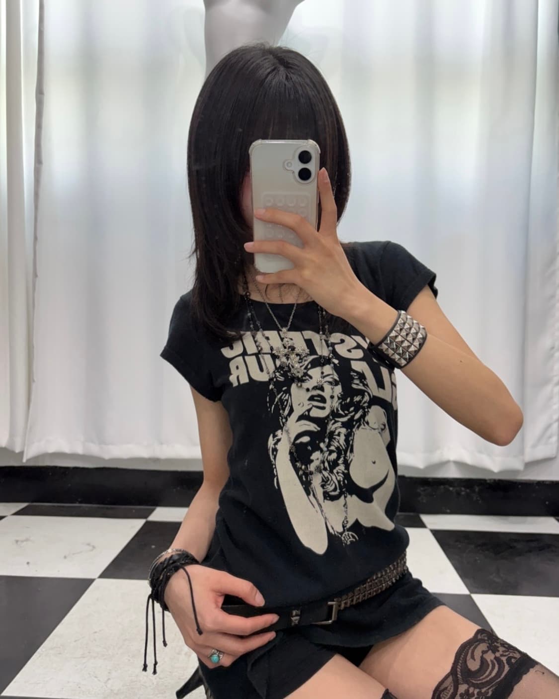 🎸Hysteric Glamour 블랙 프린팅 티셔츠🎸 상품이미지2