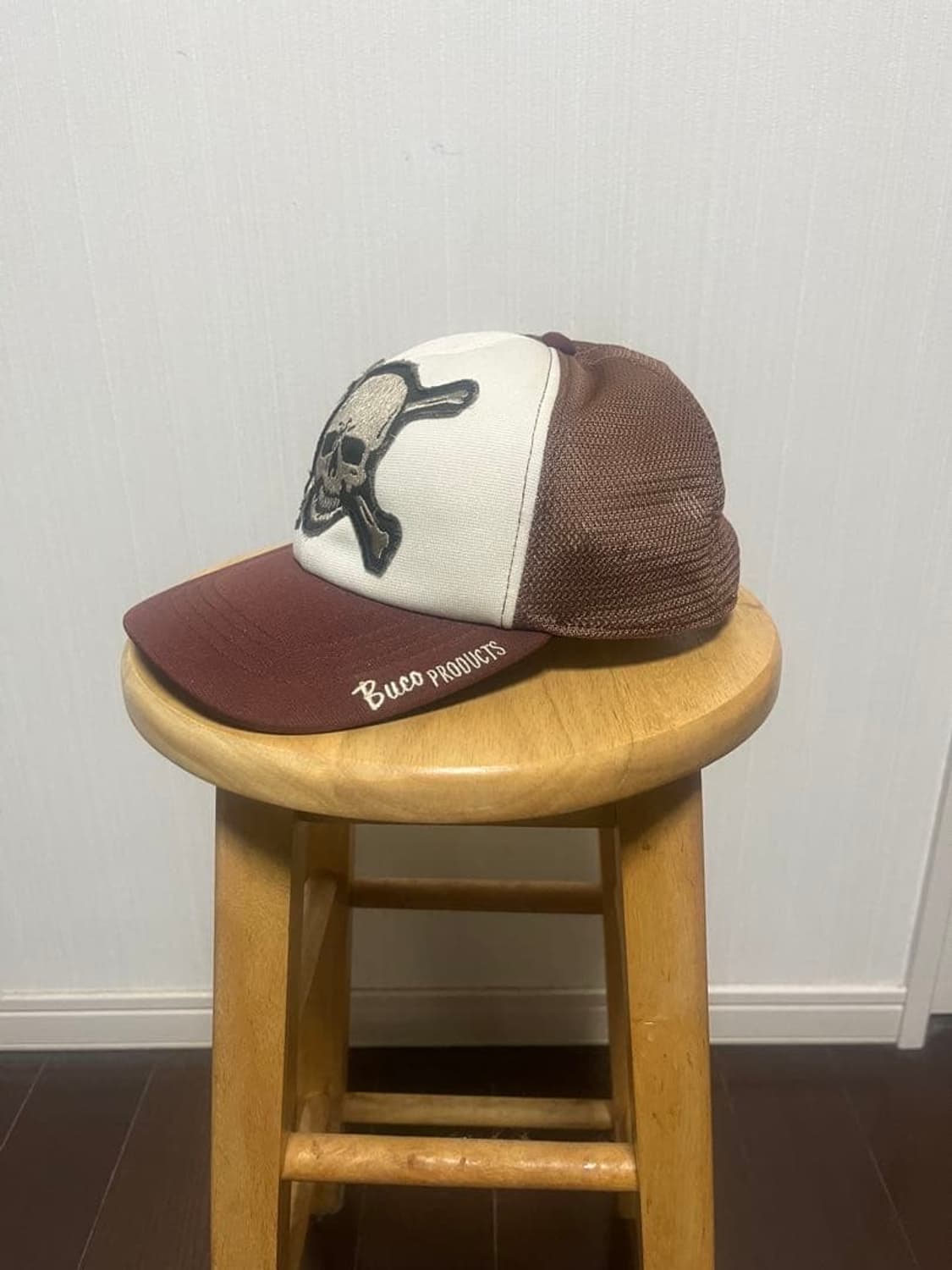 Buco 부코 리얼맥코이 빈티지 브라운 스컬 메쉬캡  상품이미지3