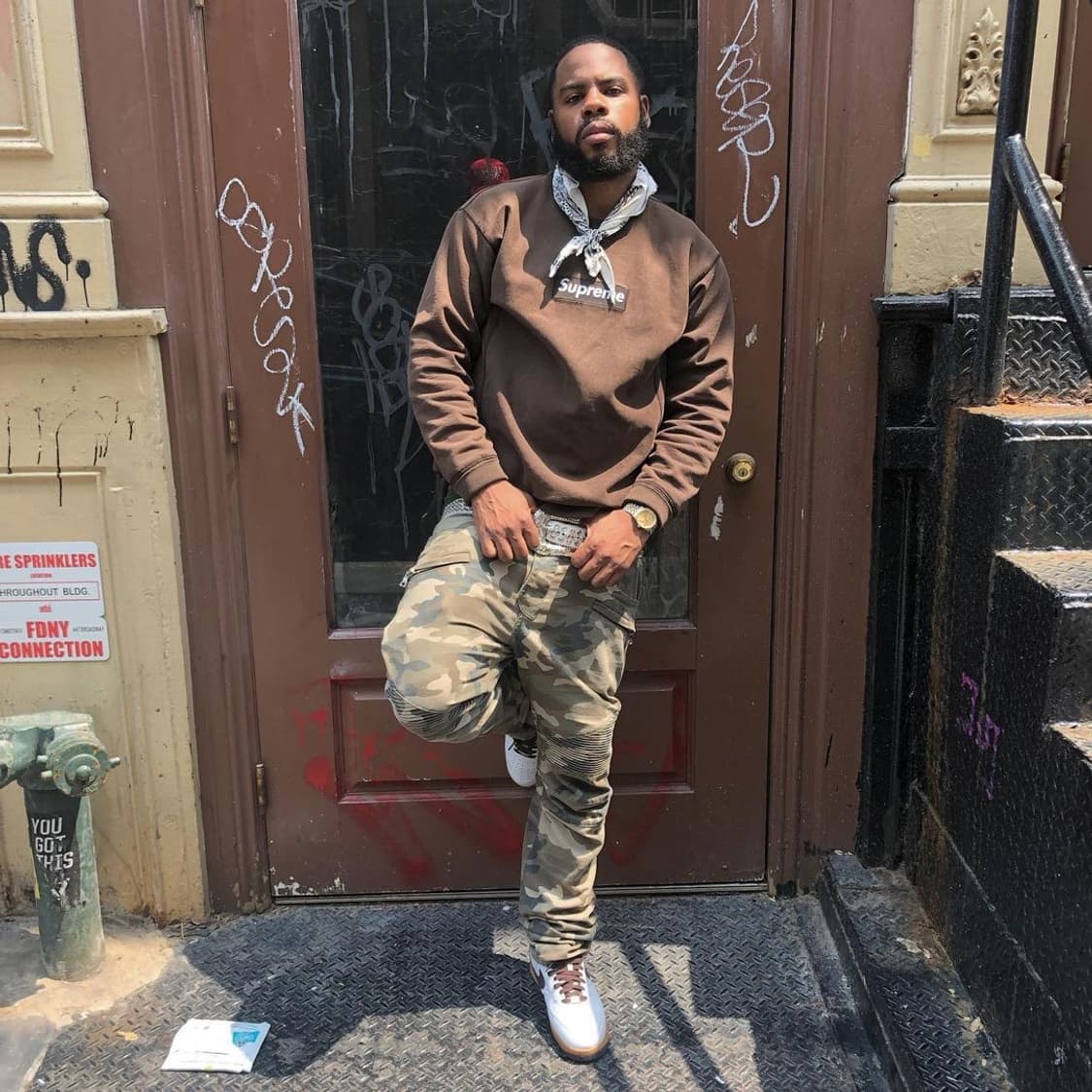 슈프림 브라운 박스로고 크루넥 2004 상품이미지8