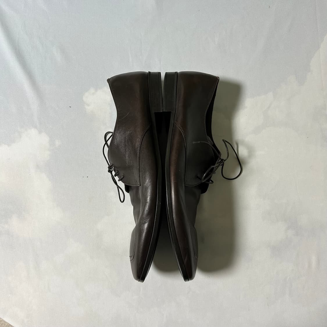 Prada semi square toe derby brown 상품이미지4