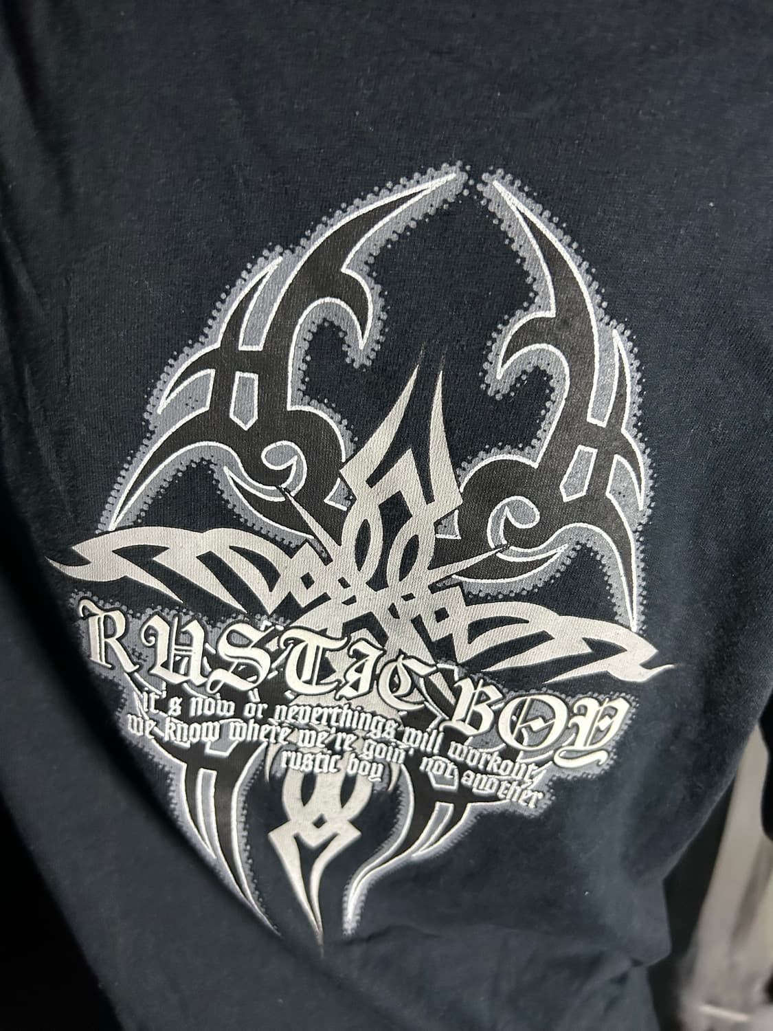 gothic y2k layered raglan half sleeve 상품이미지5