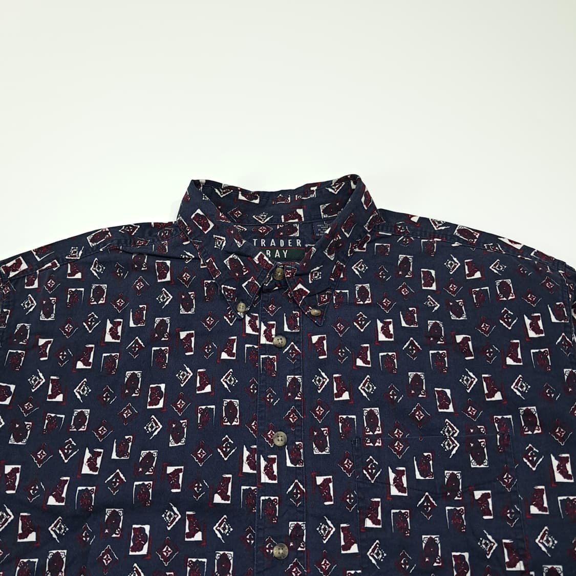 CL885 L 트레이더베이 90s 지오메트릭 올오버 셔츠 남방 상품이미지2