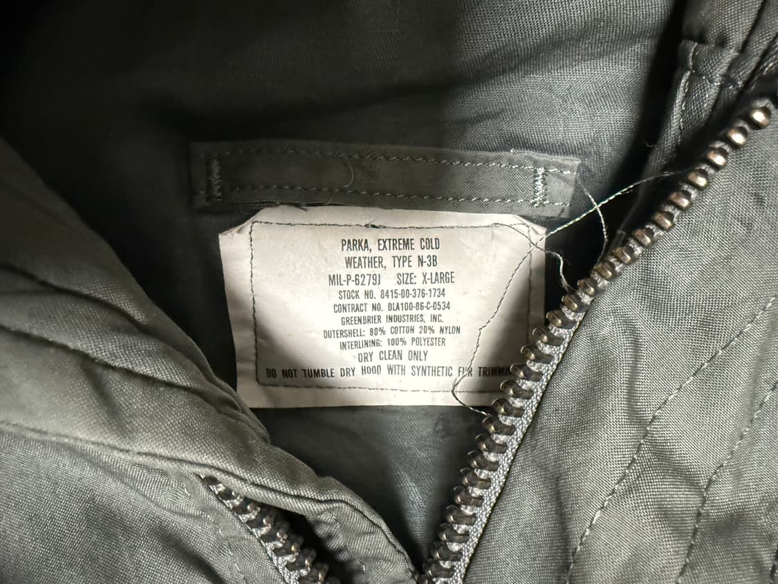 80's 미군 오리지널 N3B 상품이미지2