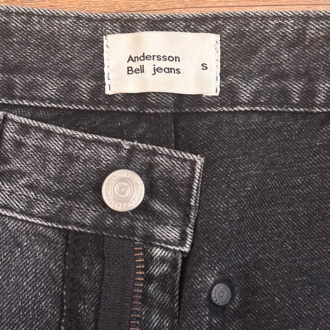 앤더슨벨 S 더블니 카펜터 데님 인사이드아웃 지퍼 청바지 상품이미지5