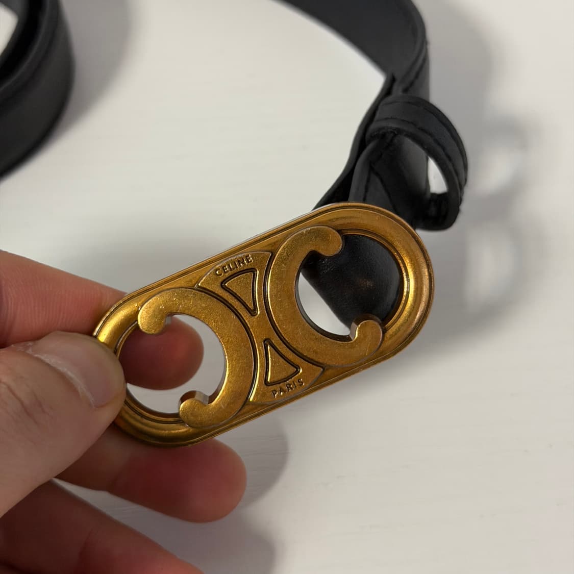 셀린느 로고 미디움 레더 벨트 상품이미지2