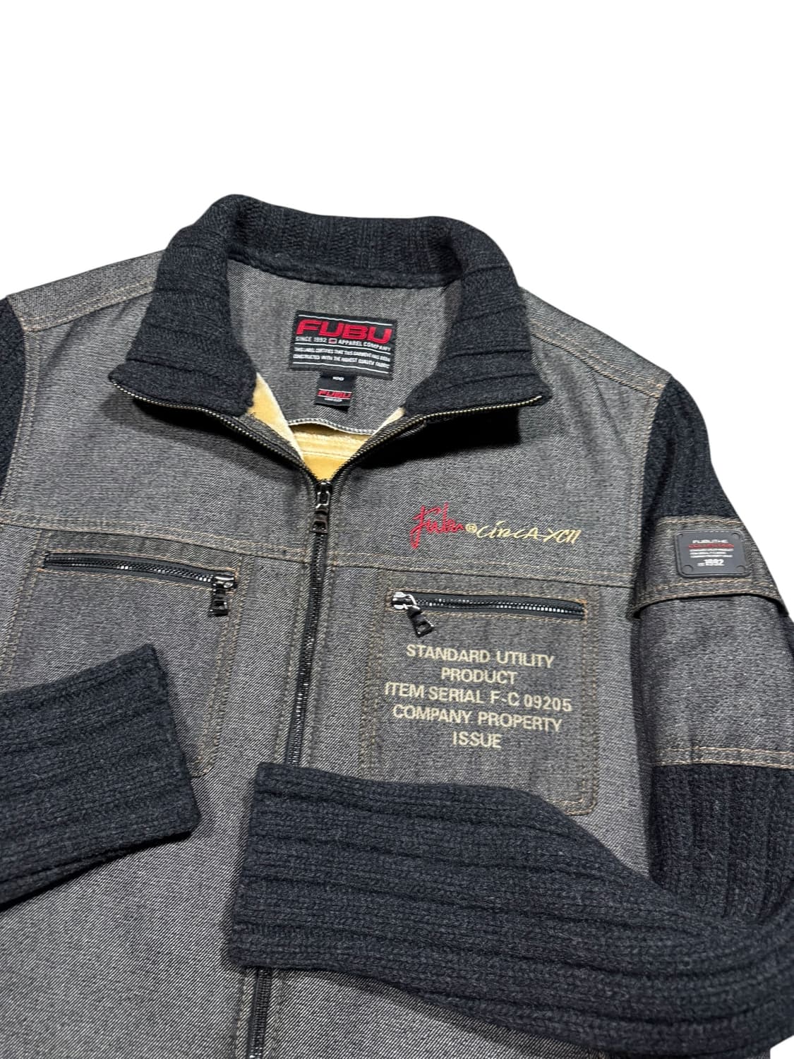 Fubu 푸부 데님 니트 집업 상품이미지2