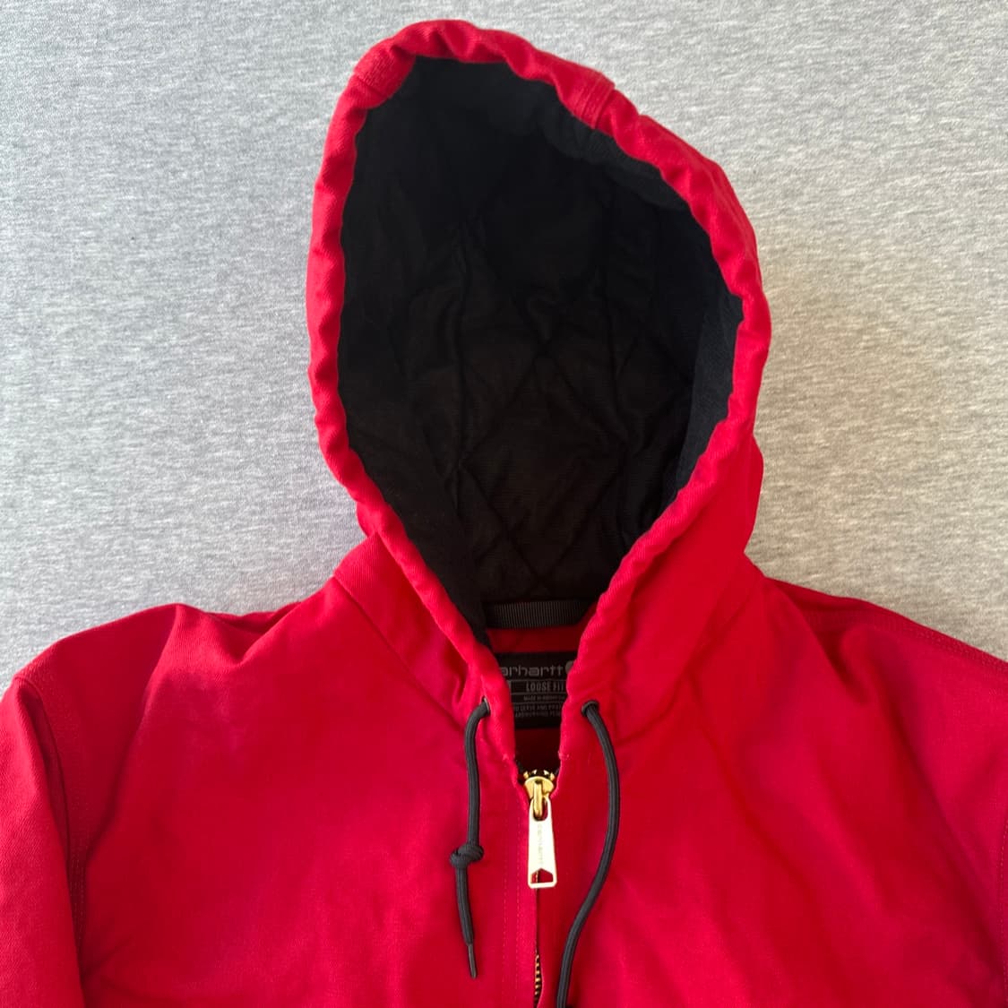 칼하트 퀼팅 안감 액티브 자켓 레드 M 루즈핏 OJ0140  상품이미지2