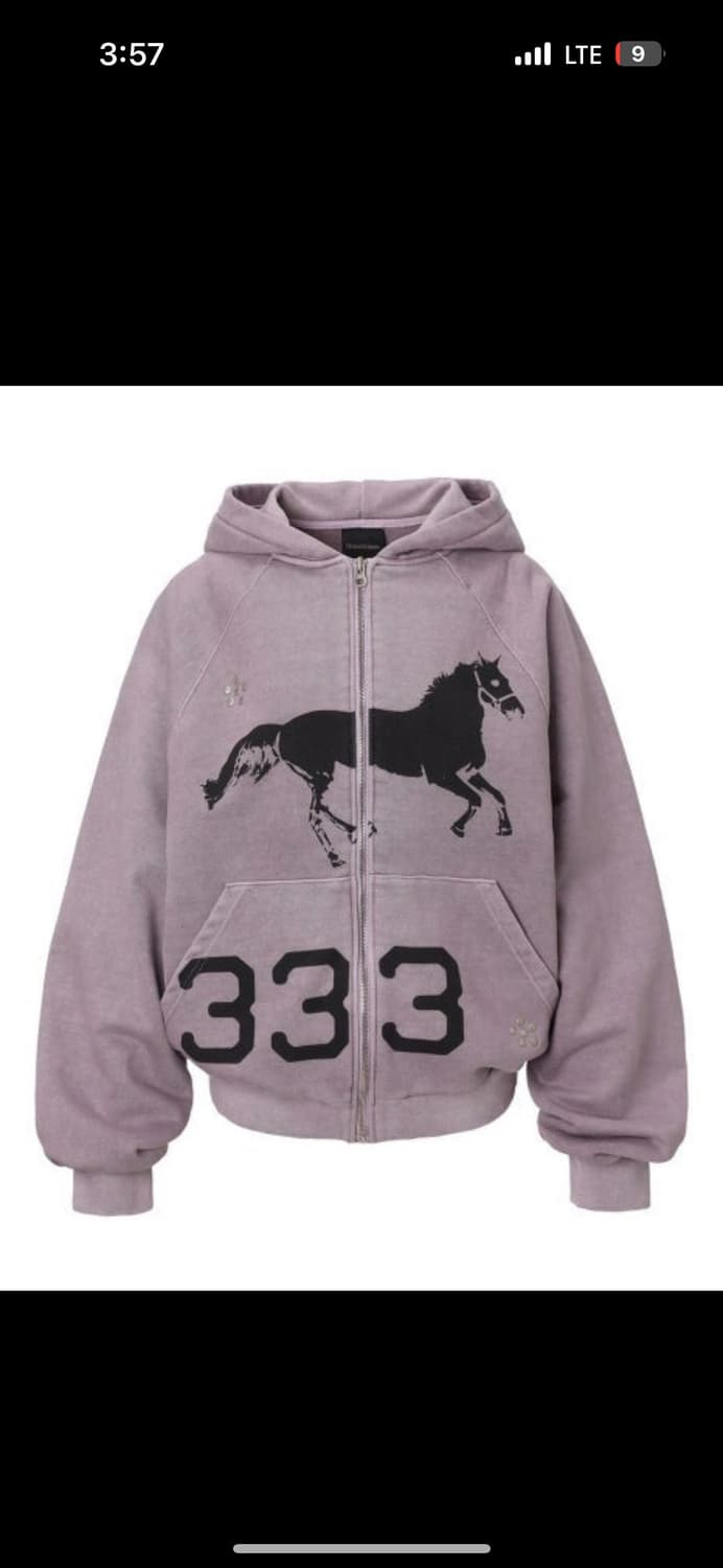 쓰리타임즈 미드나잇 스터드 후디 후드집업 퍼플 상품이미지1