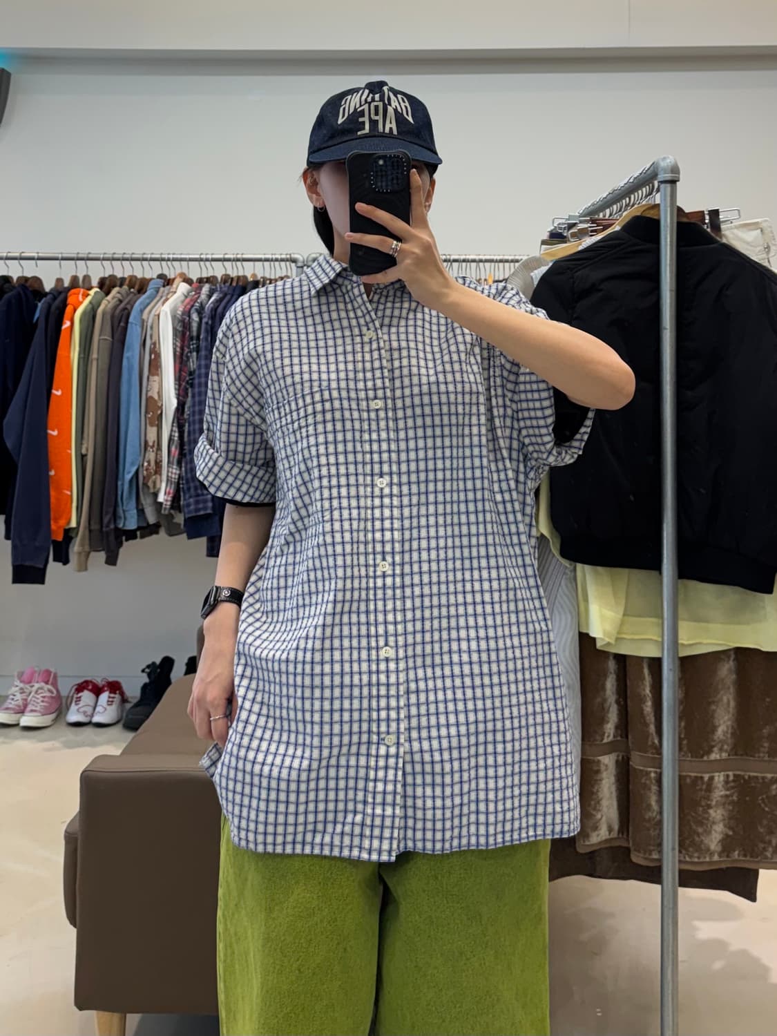 팀버랜드 체크 반팔 셔츠 상품이미지5