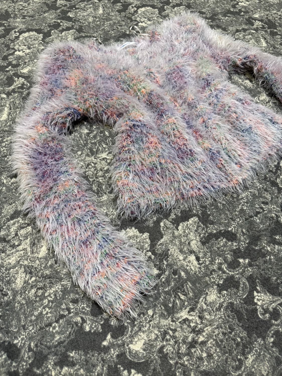 shoulder point rainbow knit zip up  상품이미지3