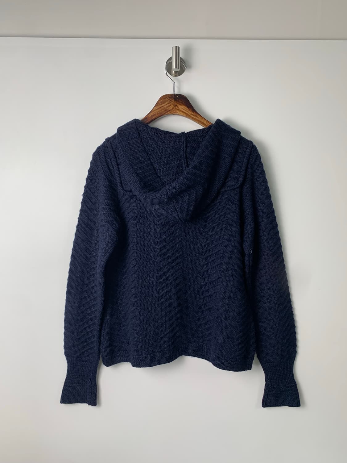 Vintage 빈티지 네이비 더플 후드 니트 가디건  상품이미지3