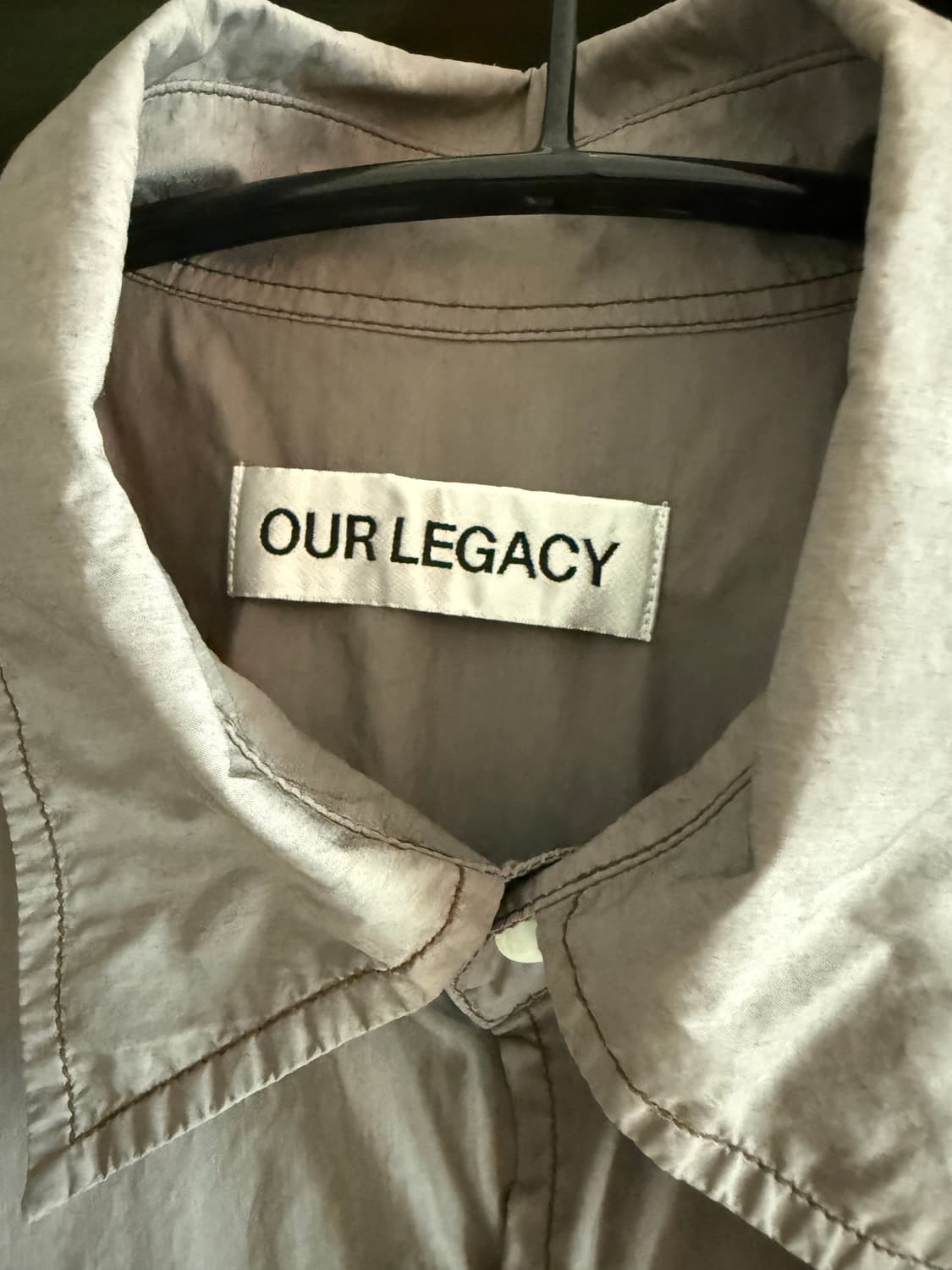 (46)아워레가시 버드로우 셔츠 스톤카키 상품이미지4