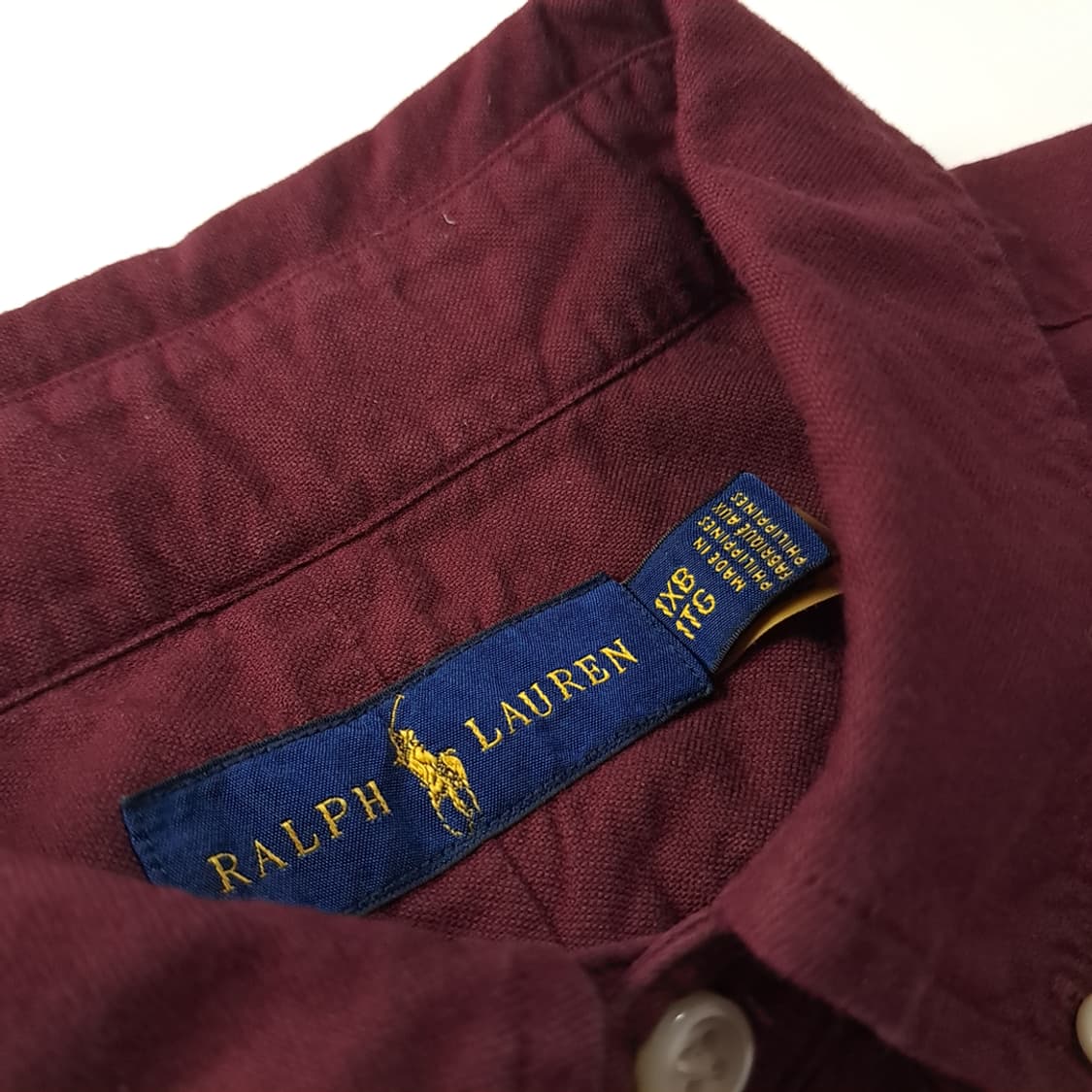 CK322 XB 폴로 QR인증 버건디와인 버튼다운 셔츠 남방 상품이미지3