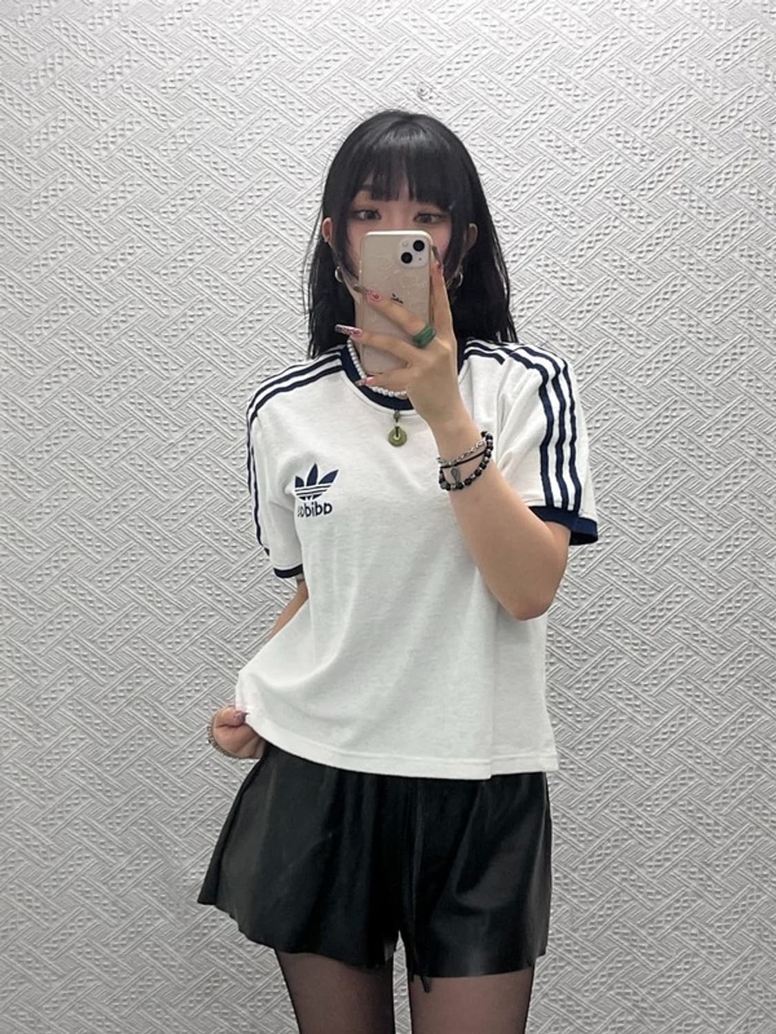 아디다스 빈티지 레트로 00's 세미크롭 반팔티 L C11574 상품이미지2