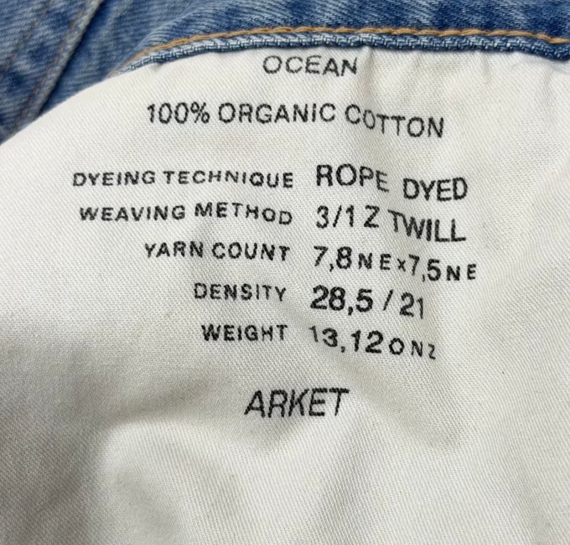 ARKET 아르켓 데님 팬츠 바지 블루 34 상품이미지4