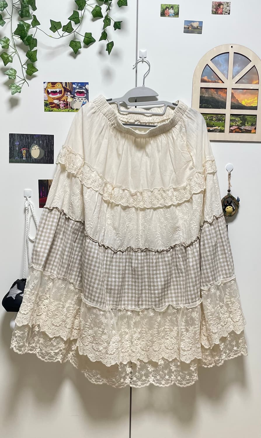 펀칭 나시 세트 #모리걸 #모리걸세트 #잔꽃 #펀칭 #레이스 #롱스커트 상품이미지7