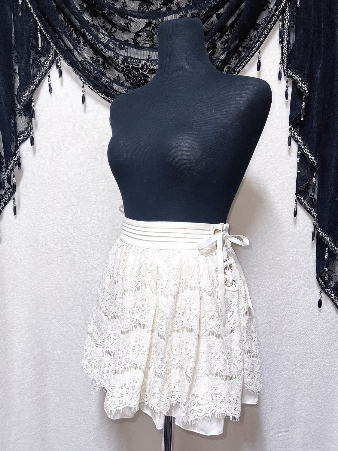 리즈리사 로맨틱갸루 로걀 라떼 레이스 아일렛 스카판 큐롯스커트 달천 핀터 상품이미지6