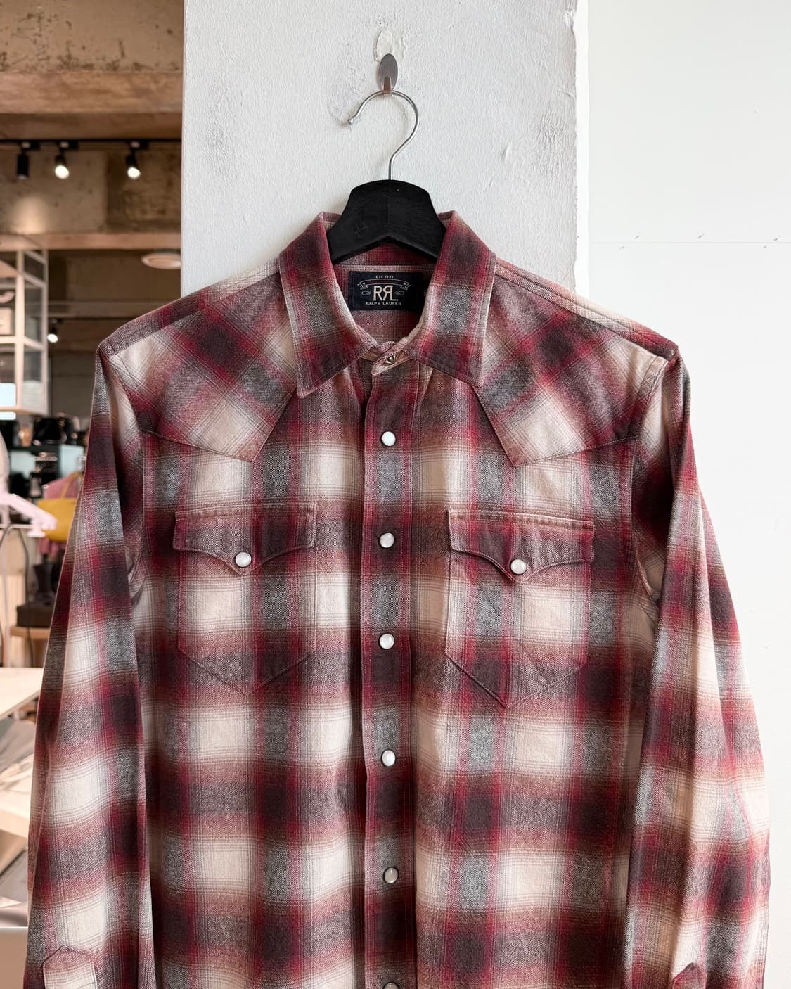더블알엘 레드 체크 웨스턴 셔츠  상품이미지2