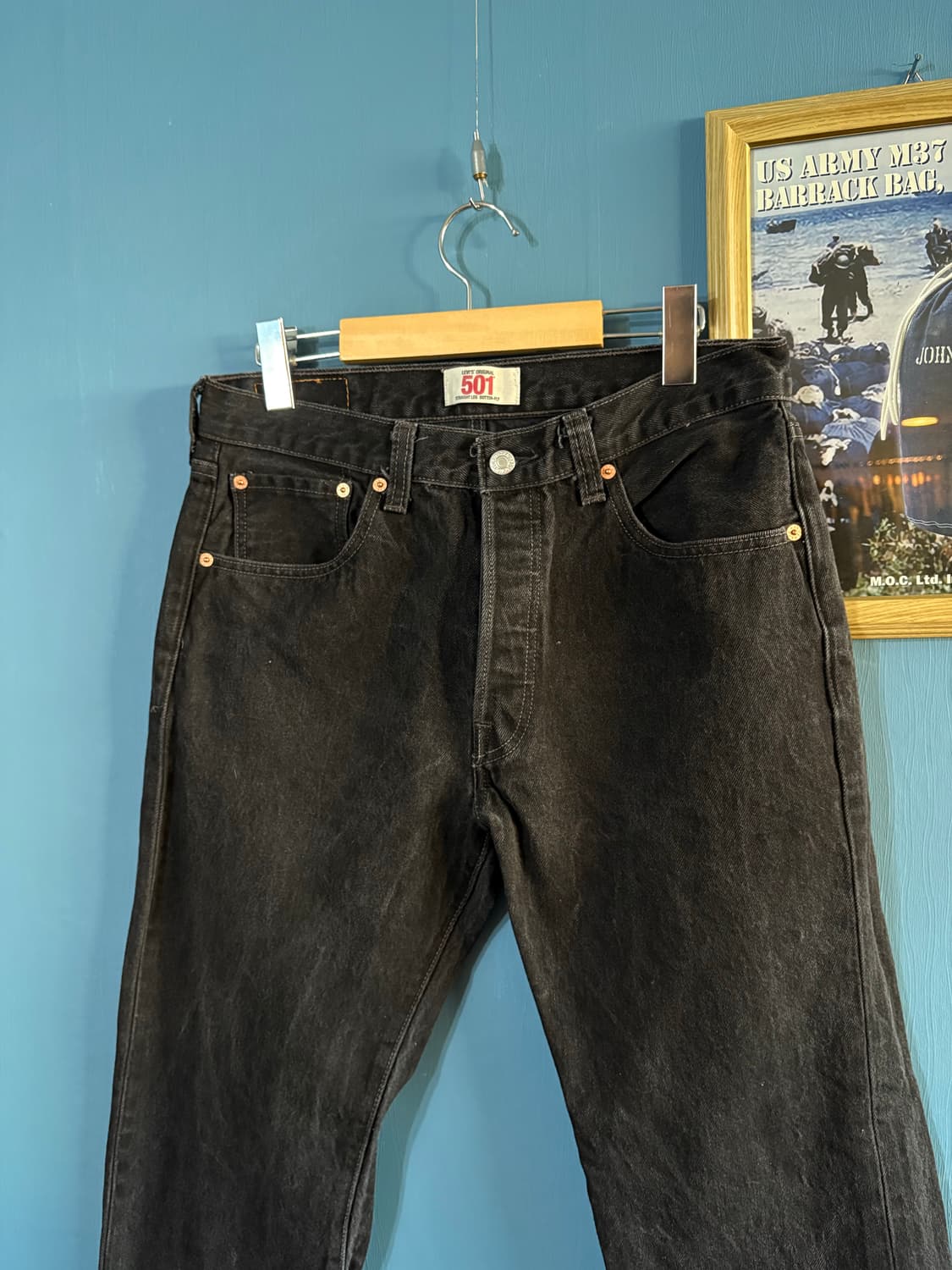 00‘s Levis Black 501 Denim Pant.  상품이미지2