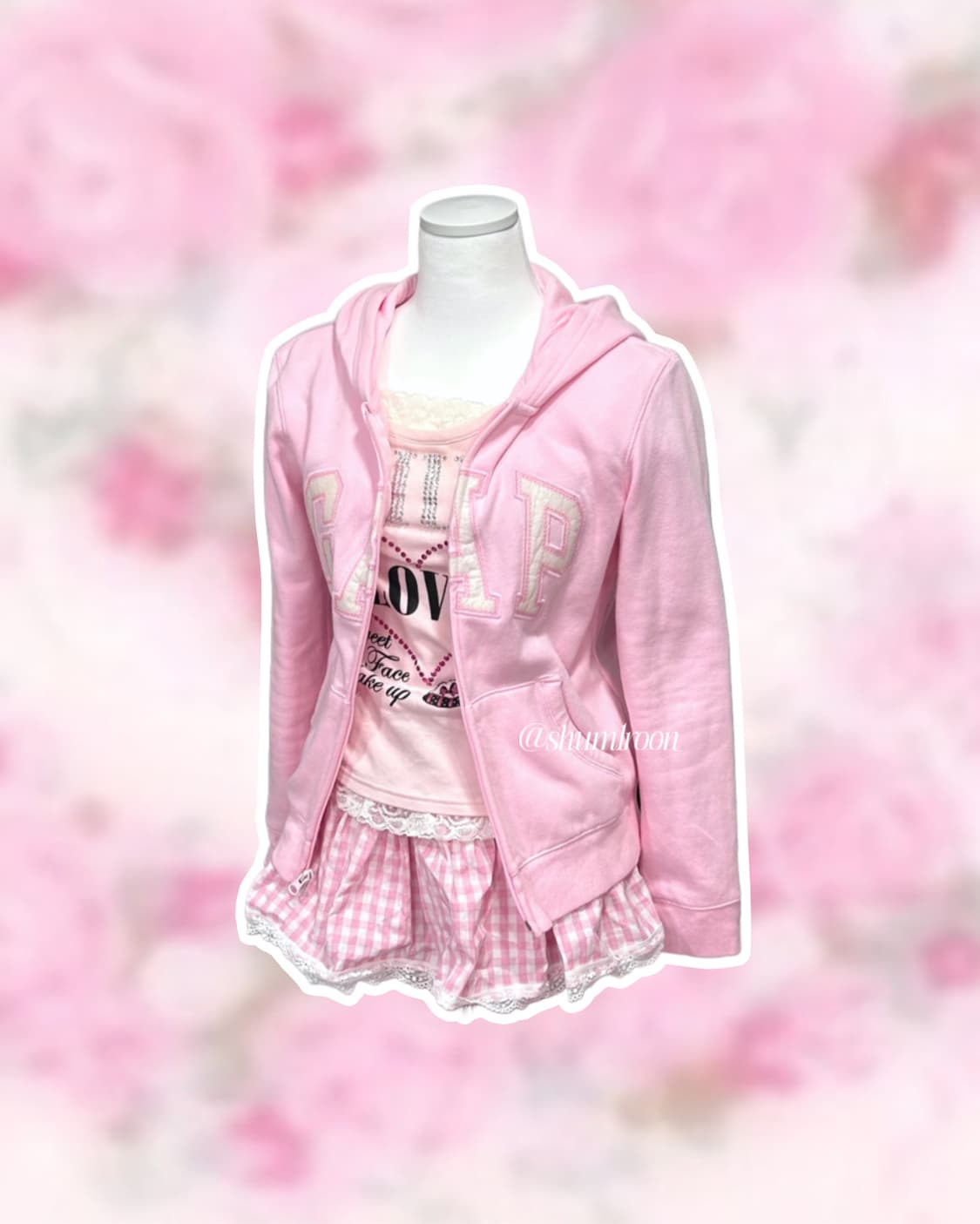 갭 연딸기 슈크림 후드집업 히메갸루 상품이미지2