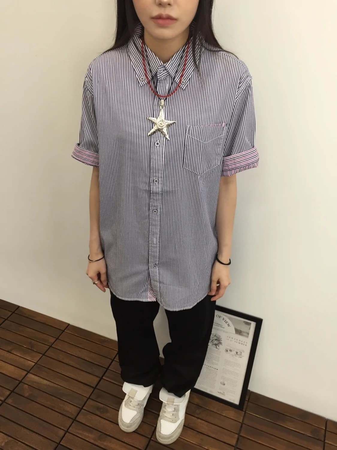 BEAMS HEART Stripe Short Sleeve Shirt 상품이미지2
