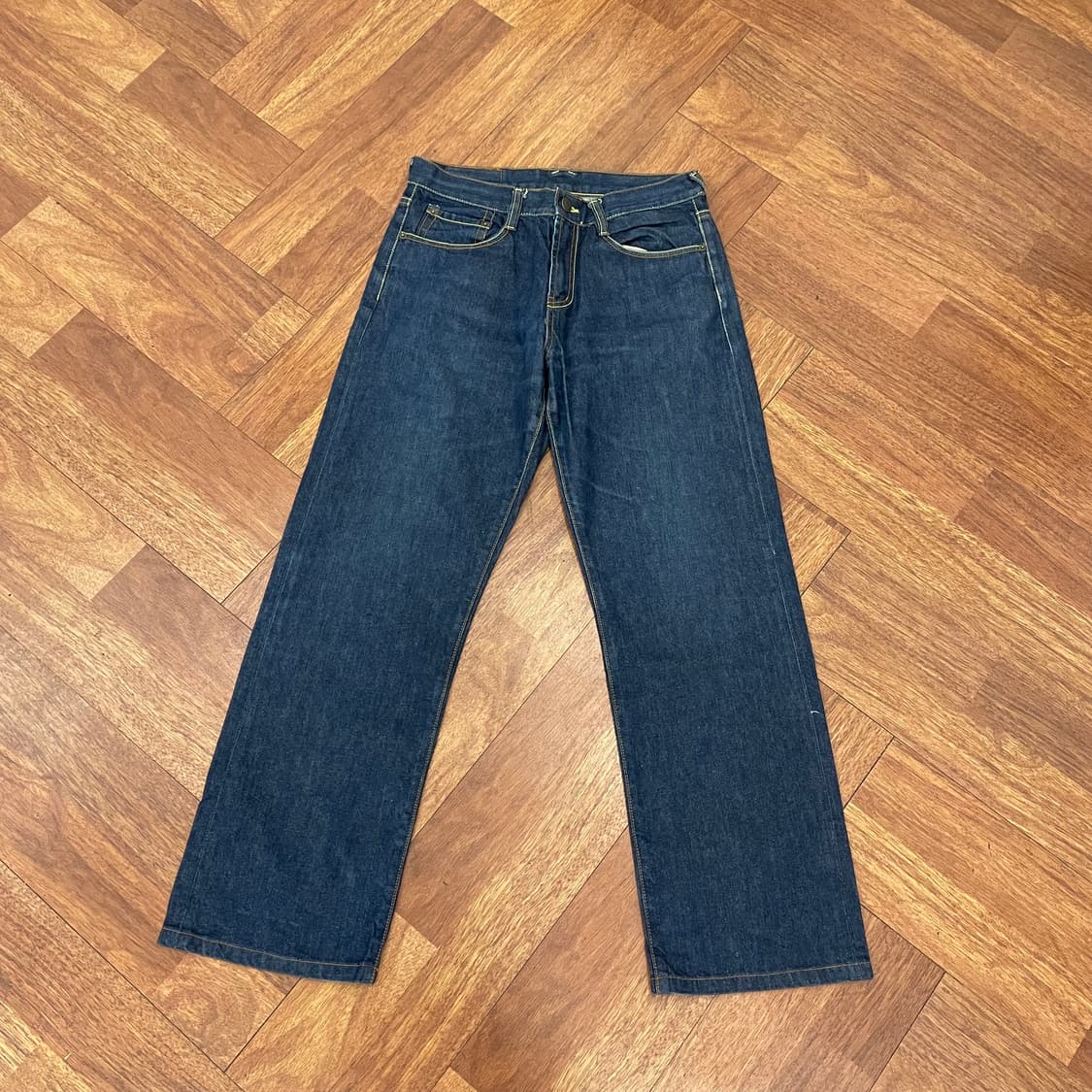 에비수 백프린팅 데님팬츠 상품이미지2