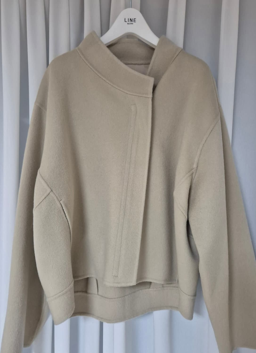 [베이지 색상]윤슬마켓 윤슬샵 샵윤슬 핸드메이드 블루종 코트 자켓 상품이미지8